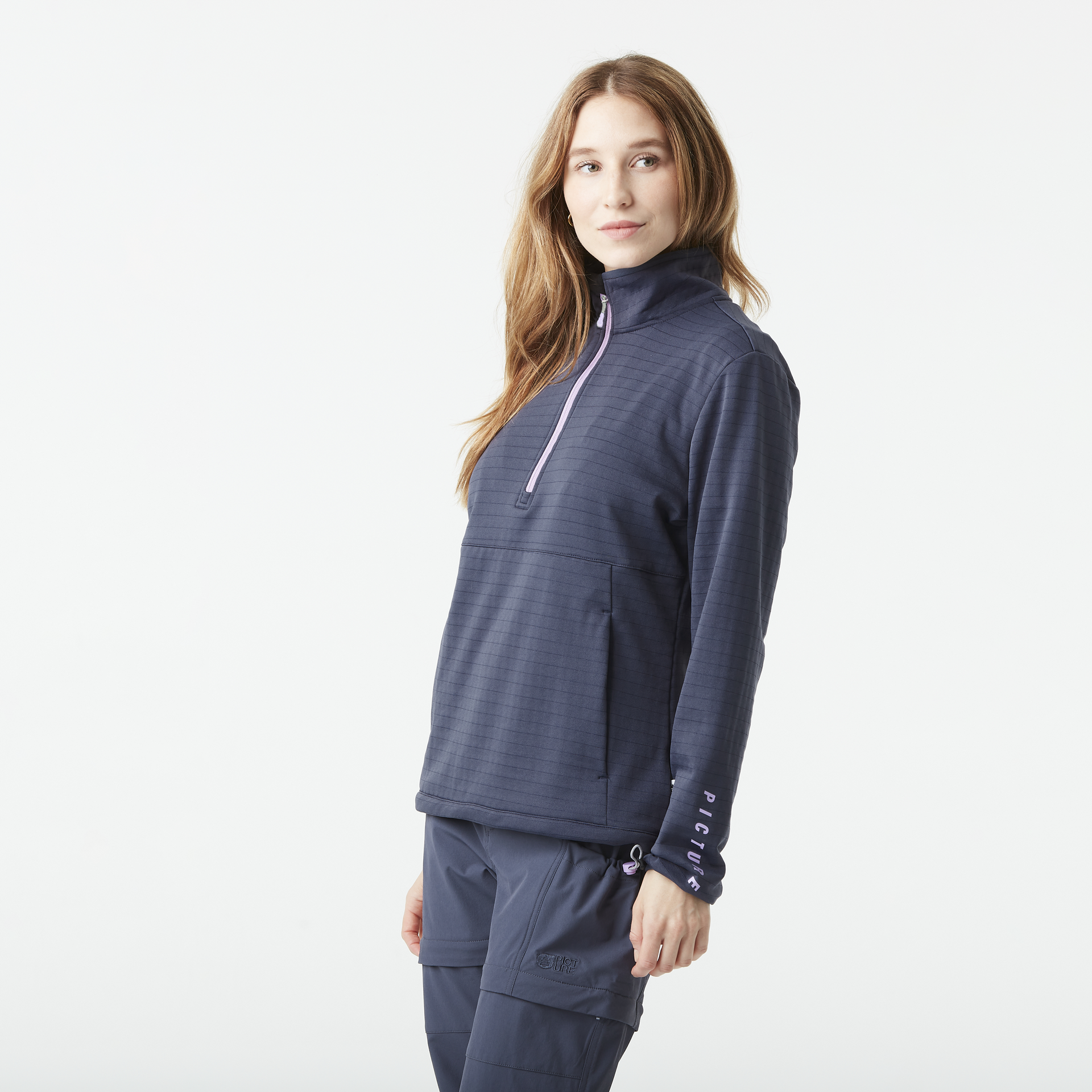 Midlayers BAKE W 1/4 GRID FLEECE Odyssey Gray