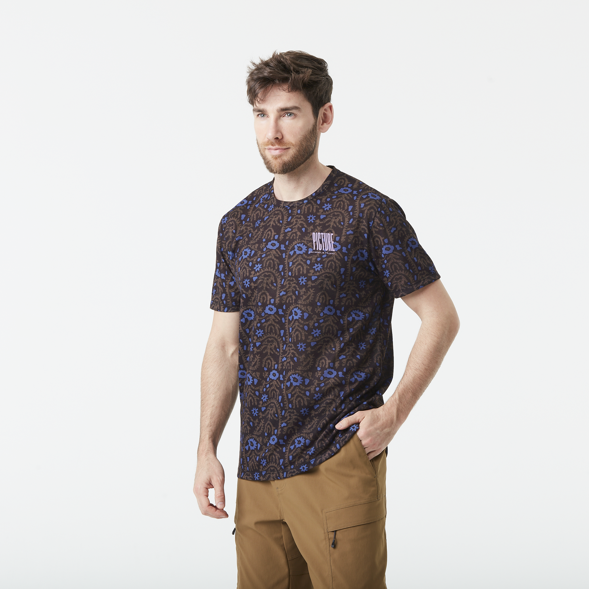 New collection men TIMONT PRINTED SS TECH T Ancolie Print