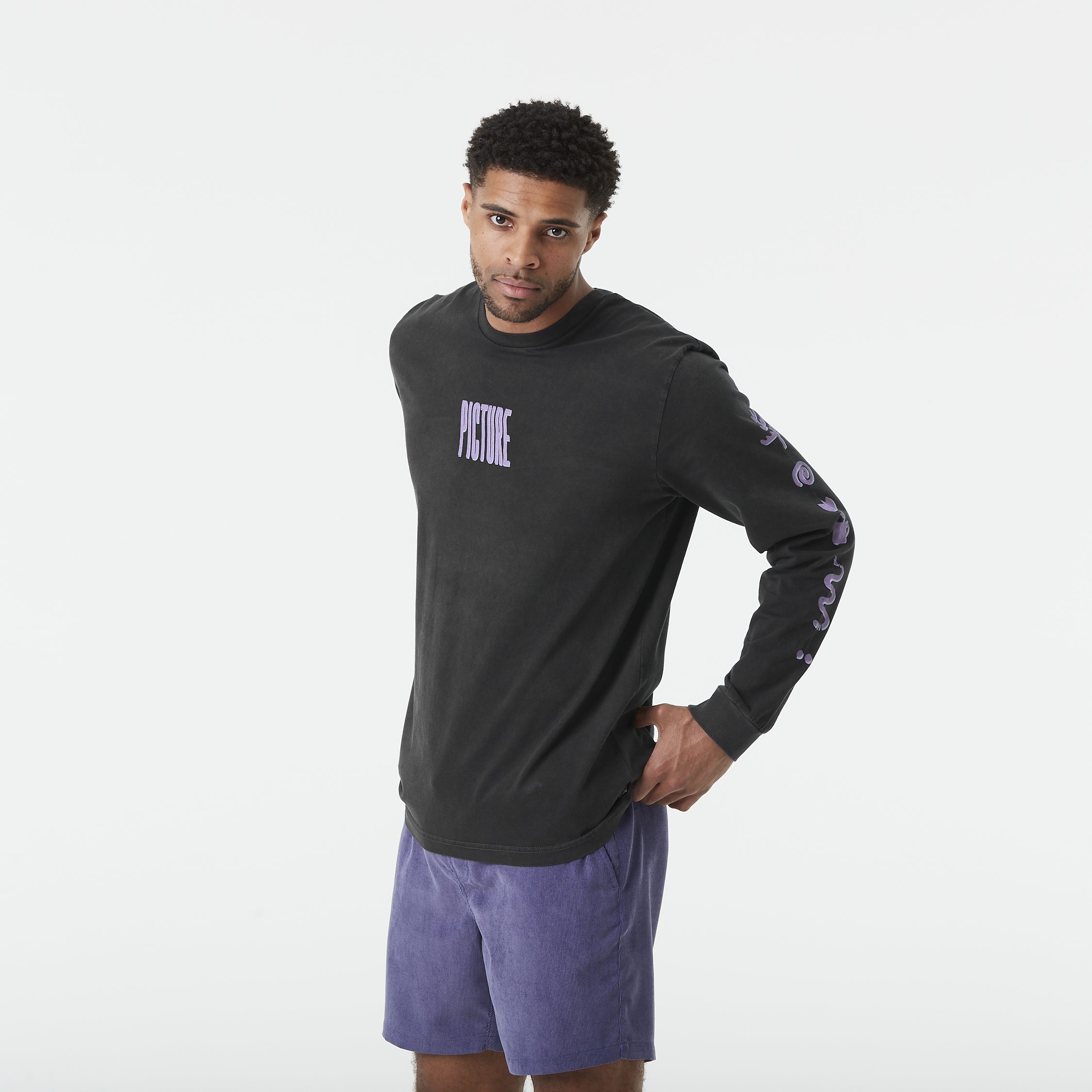 New collection men PEMBROKE LS TEE Black Washed