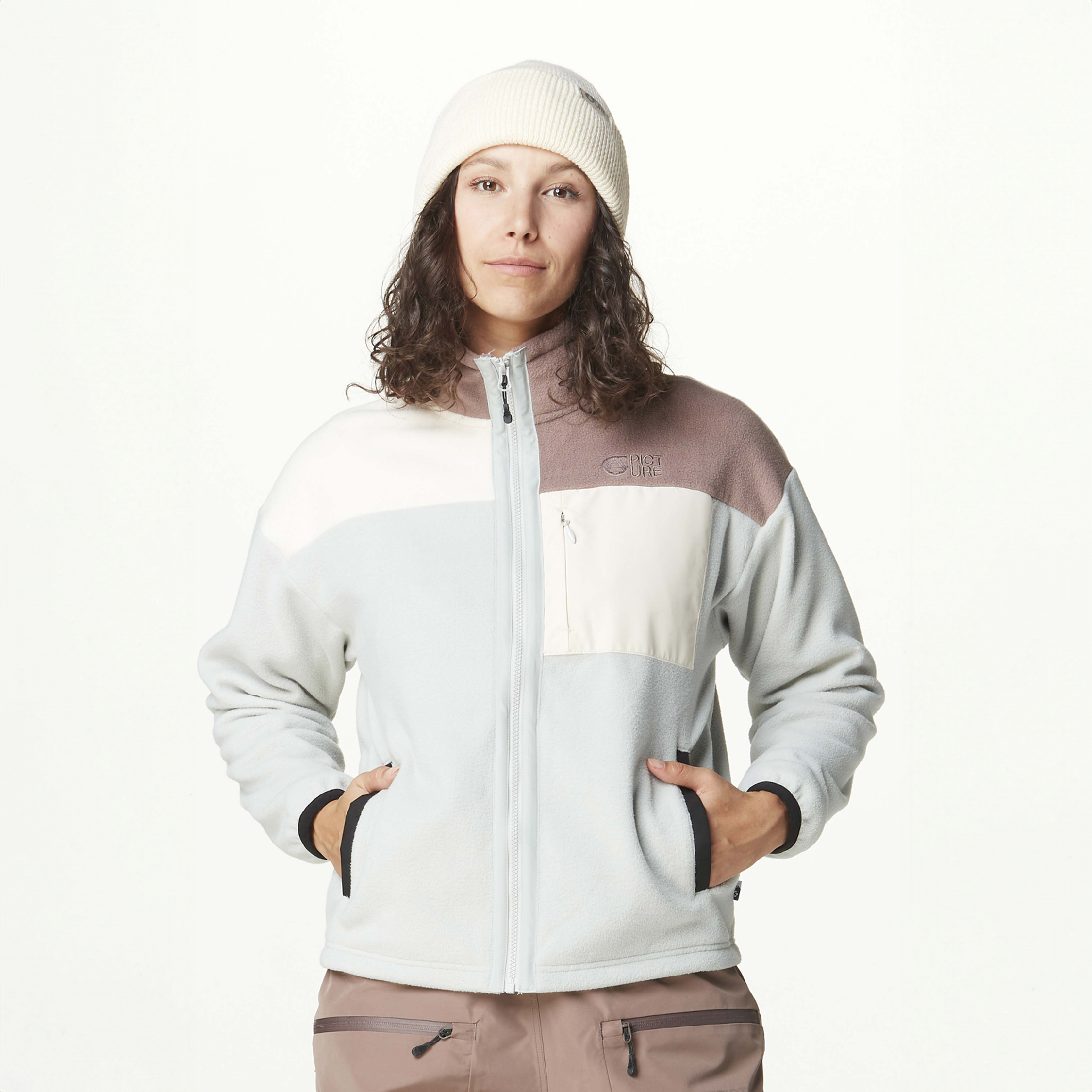 Activities ARCCA W FZ FLEECE Pigeon Deep Taupe Vanil