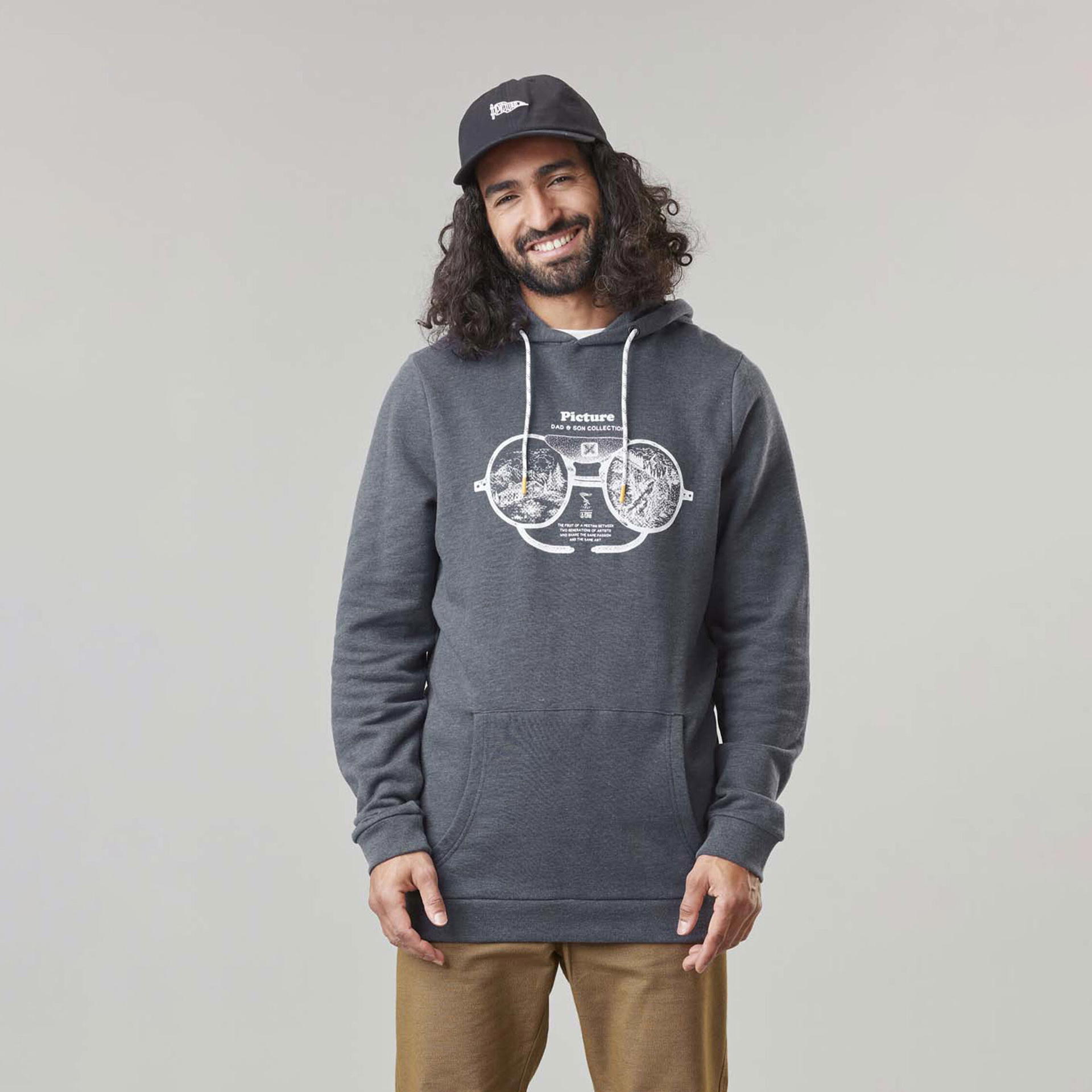 D&S GLASSES HOODIE Dark Blue Melange