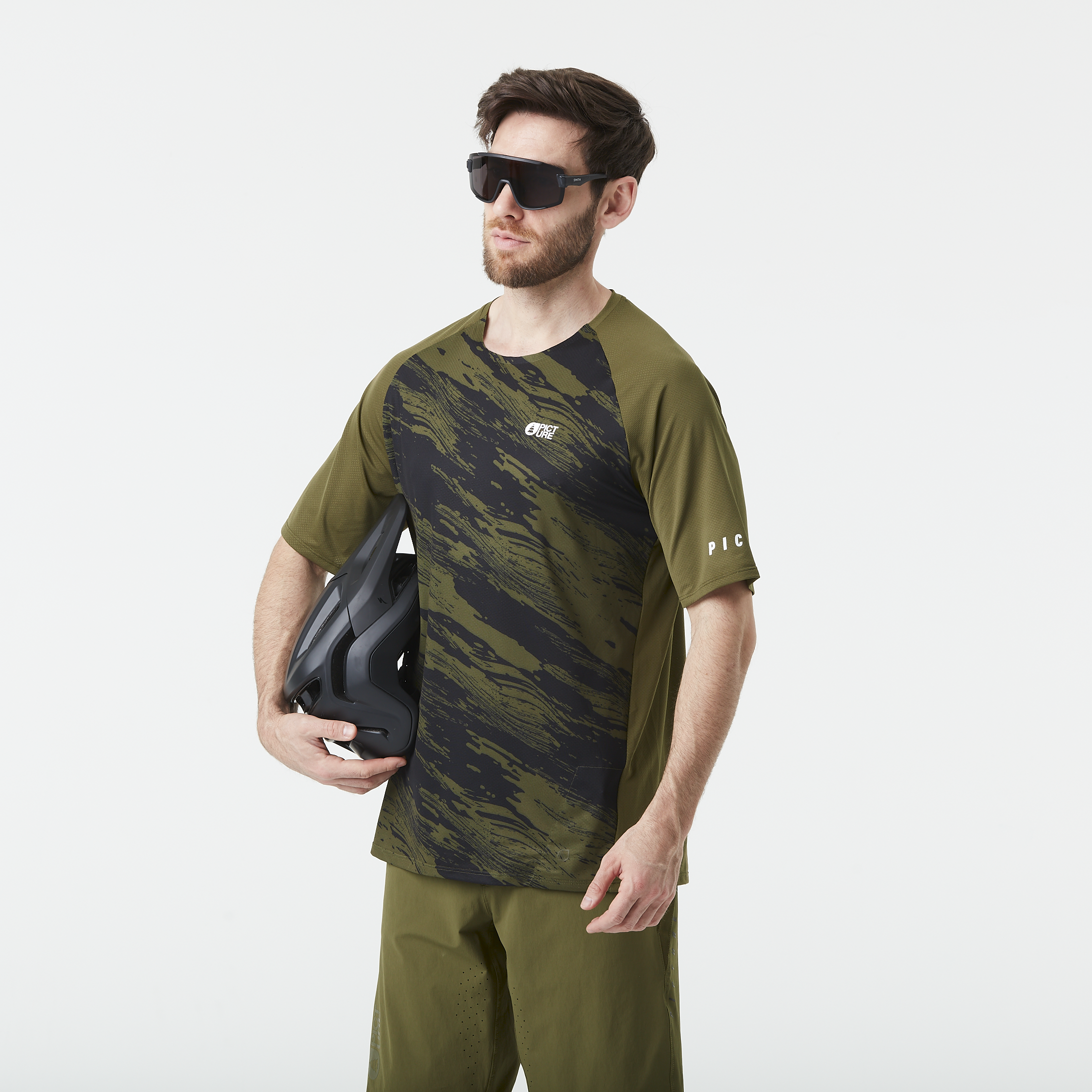 New collection men OSBORN PRINTED SS TEE Magma Tobacco Print
