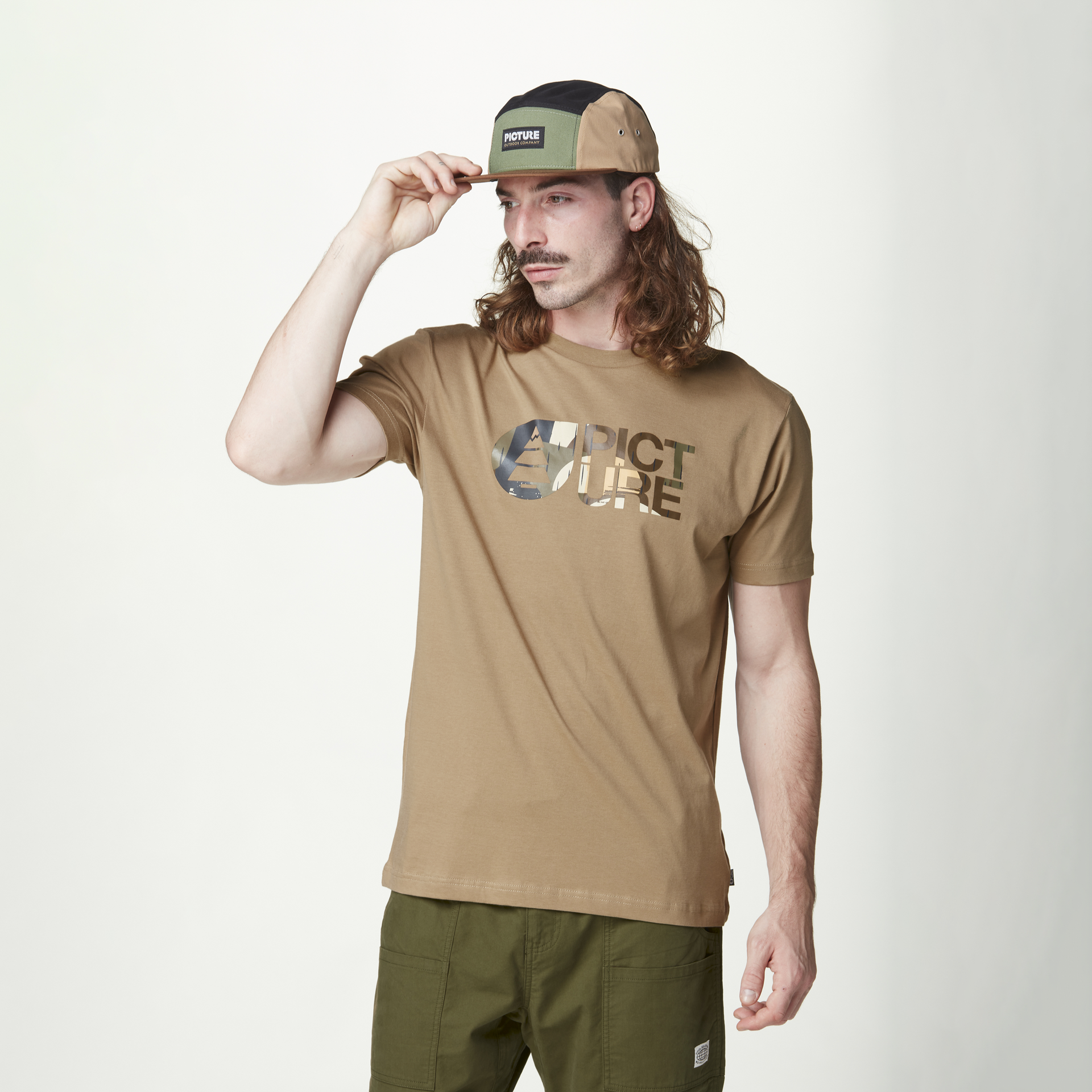 Outdoor lifestyle BASEMENT ARASHI TEE Dark Stone