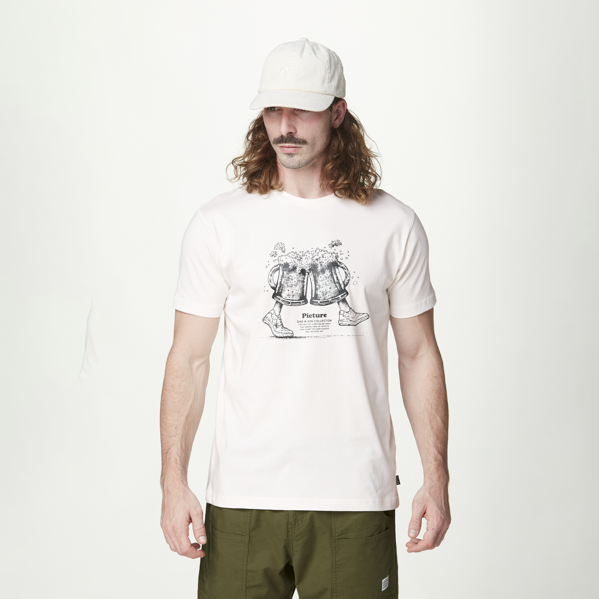 Outdoor lifestyle D&S BEERFOOT TEE Natural White