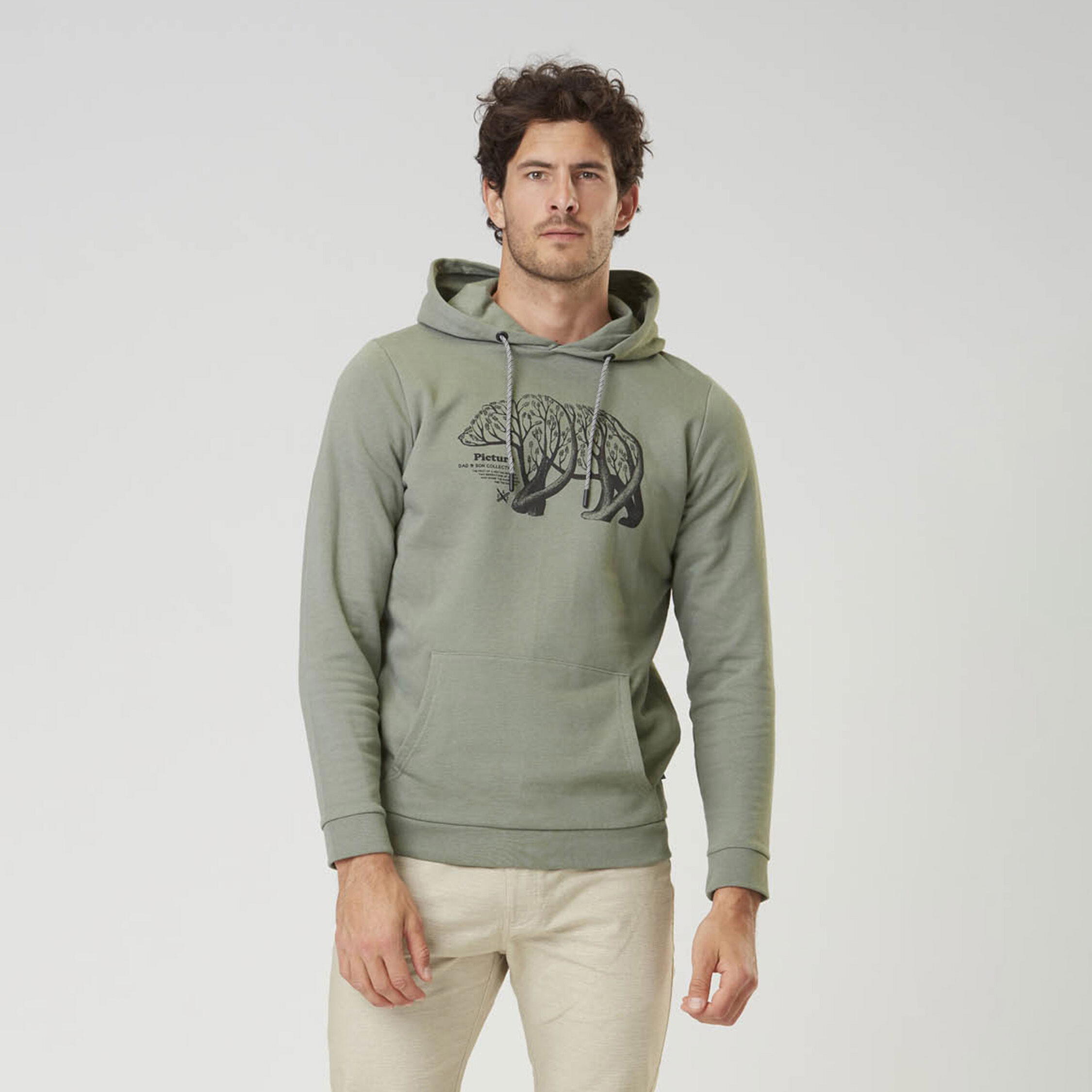 D&S BEAR BRANCH HOODIE Green Spray