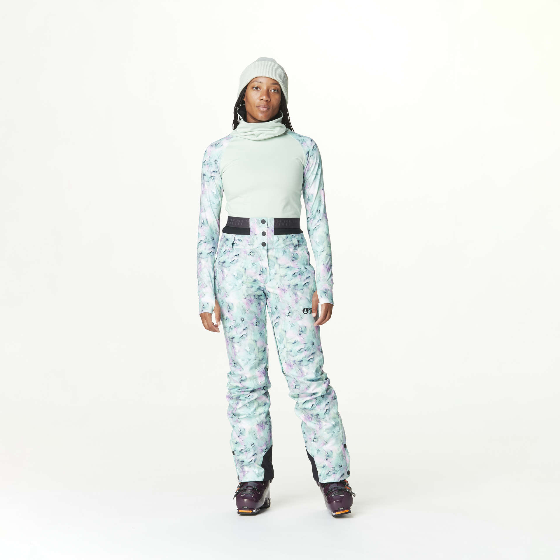EXA PRINTED PANTS Blurry Water Print