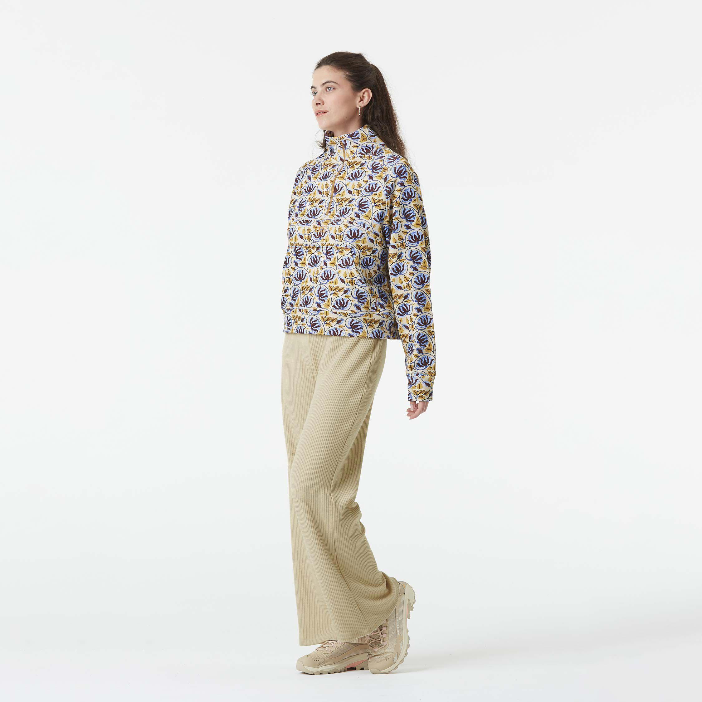 QUENDA 1/2 ZIP P SWEAT Alpine Thistle Print