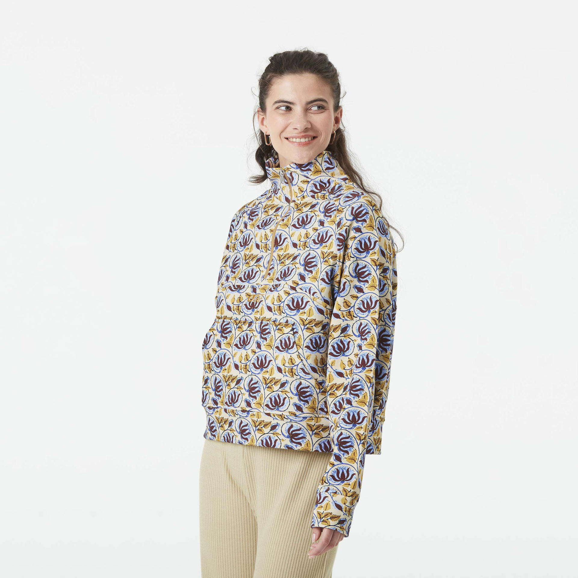 Sweats & Hoodies QUENDA 1/2 ZIP P SWEAT Alpine Thistle Print