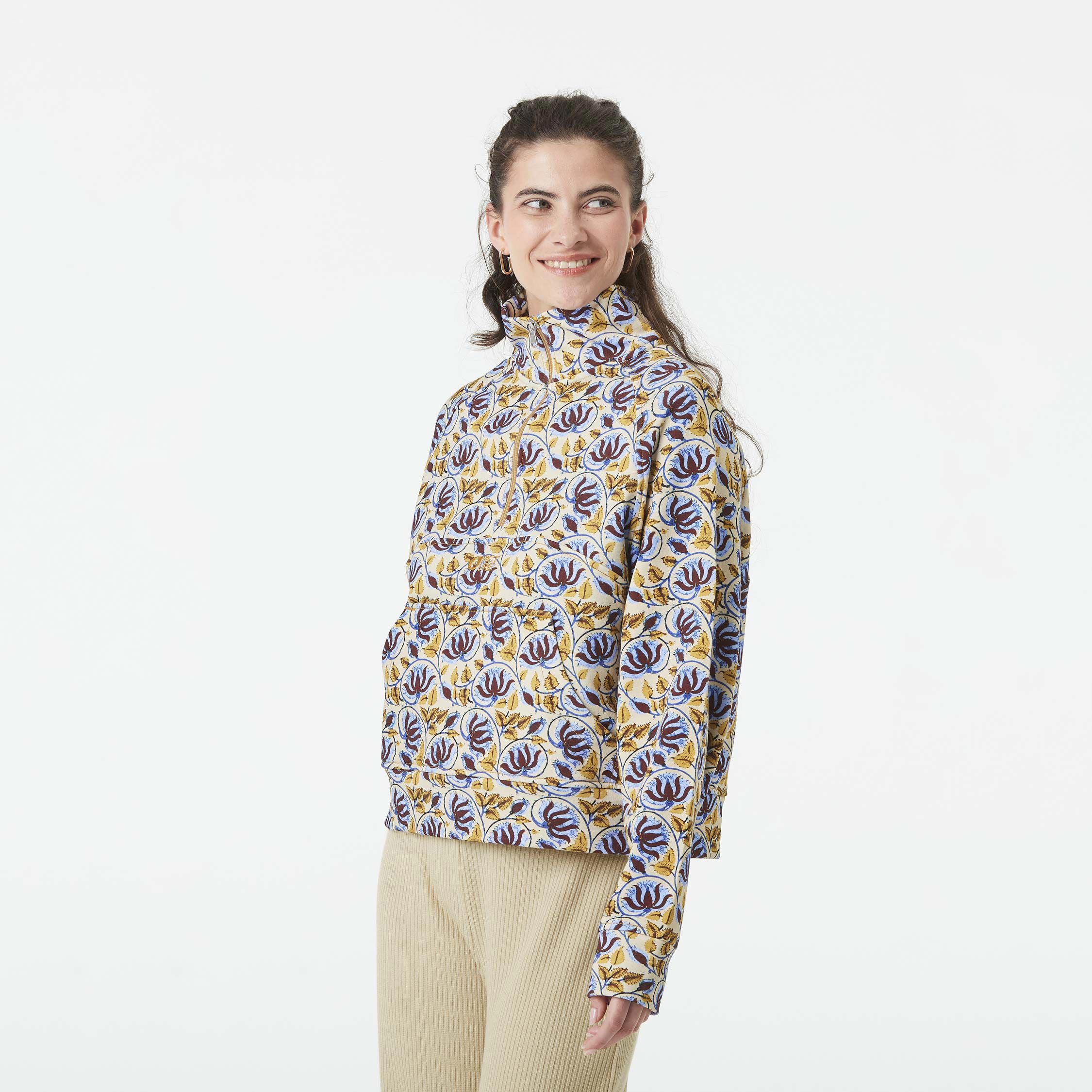 Sweats & hoodies QUENDA 1/2 ZIP P SWEAT Alpine Thistle Print