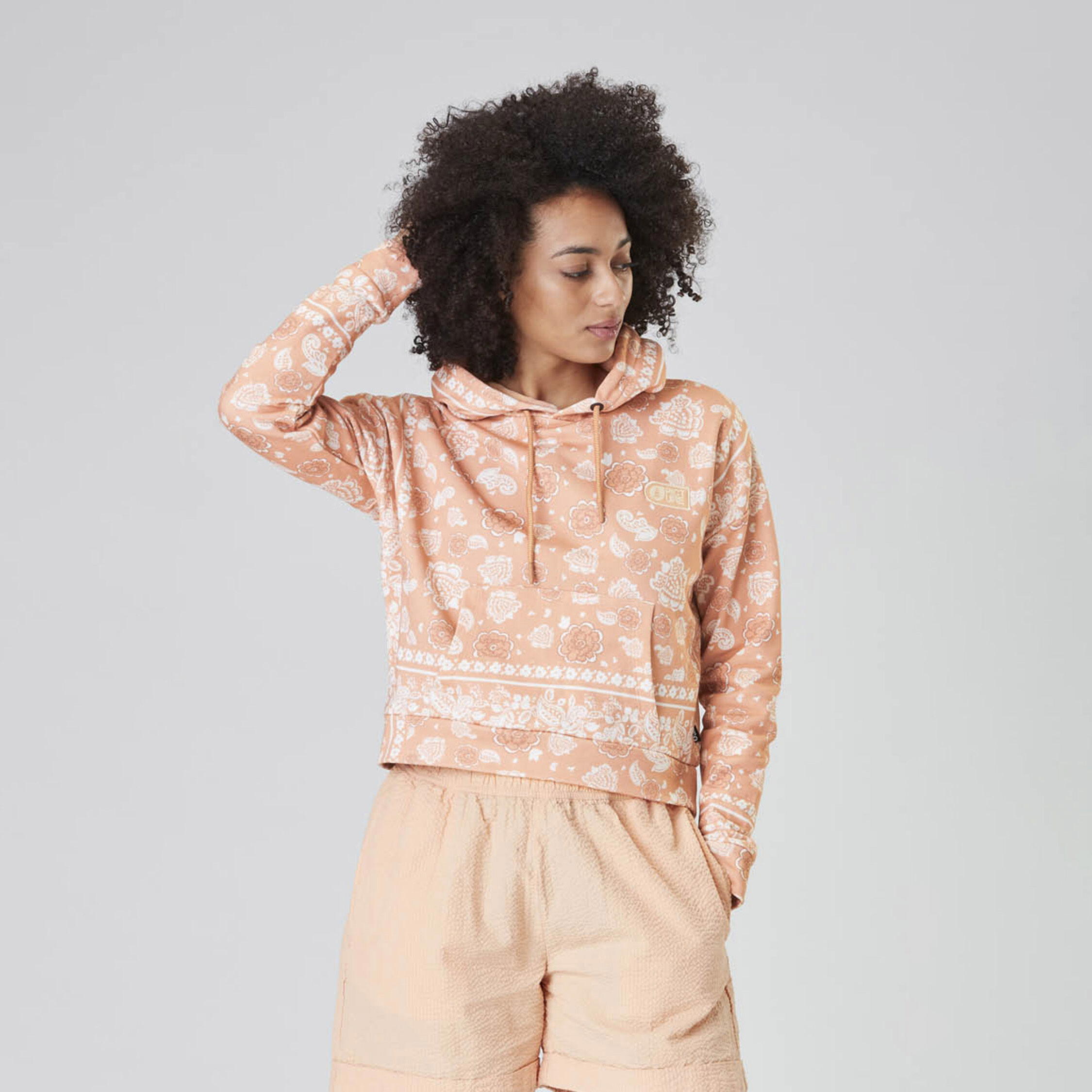 NERIS CROP HOODIE Paisley Print