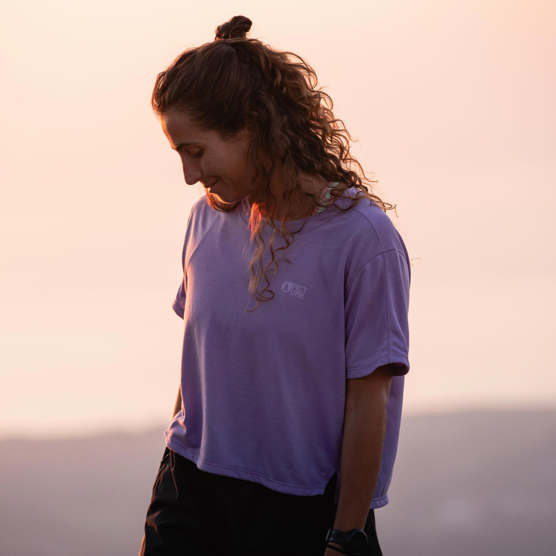 NOVITA TECH TEE Sheer Lilac