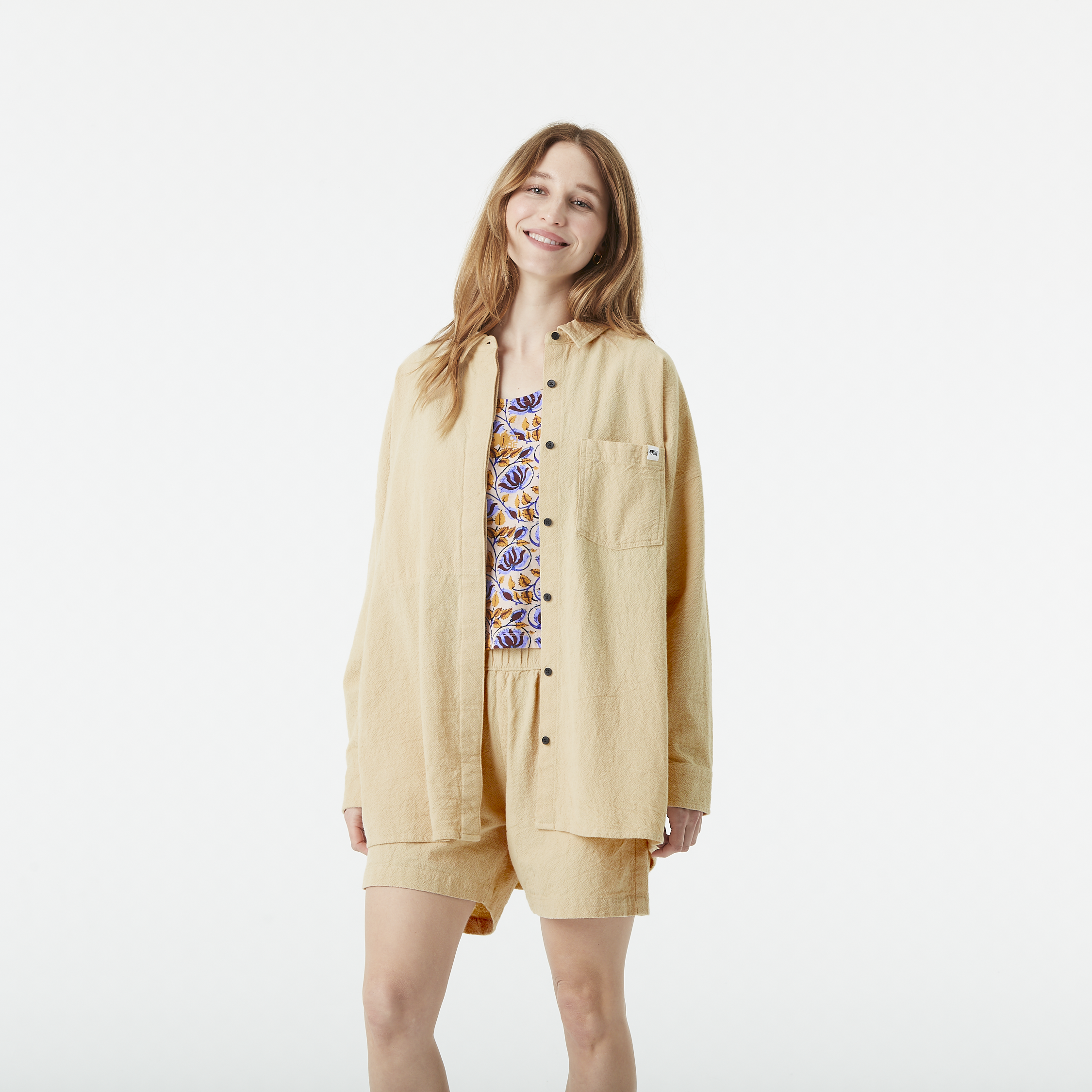 Short sleeved shirts FLAROS SHIRT Wood Ash