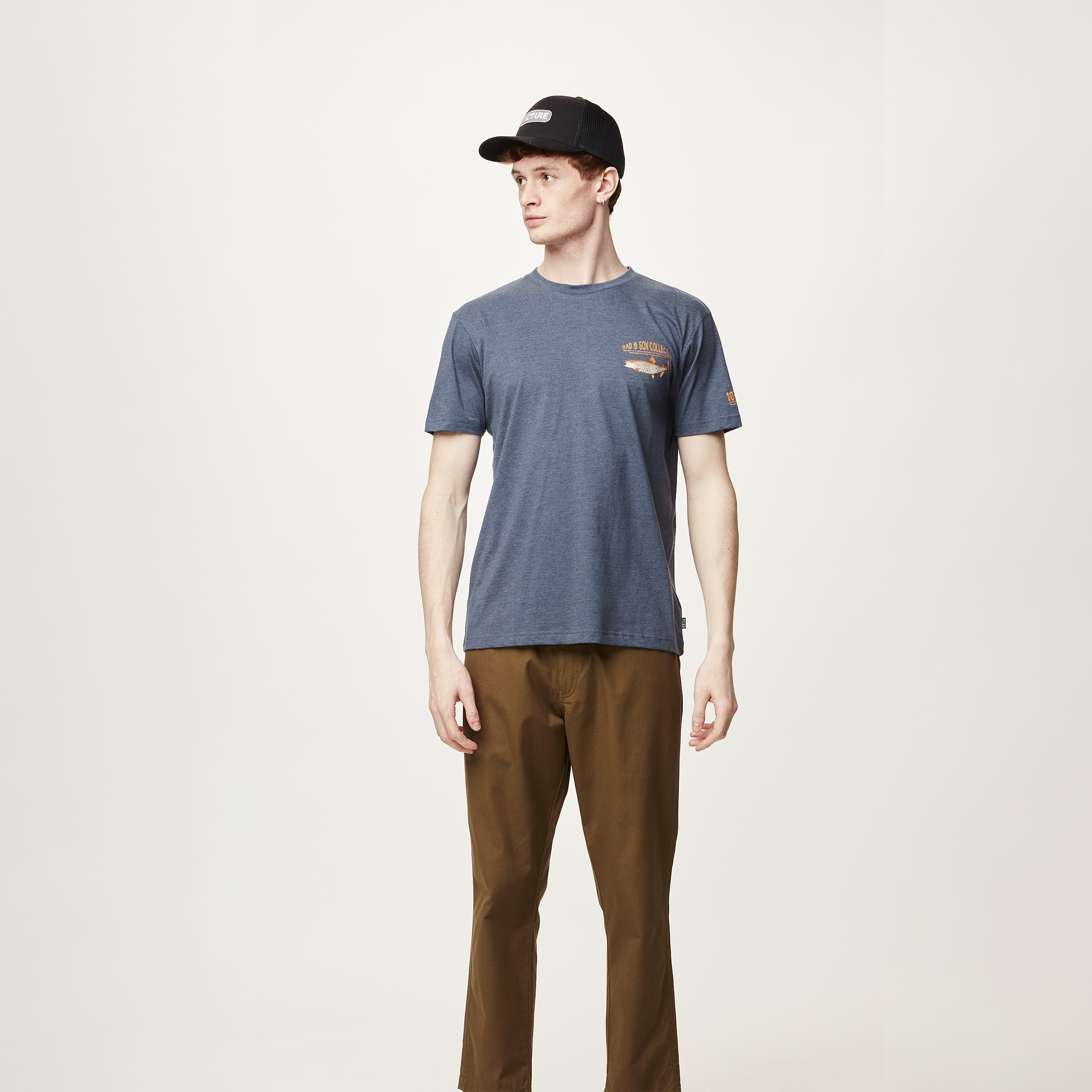 Outdoor lifestyle t-shirts D&S PANTHER TEE Dark Blue Melange