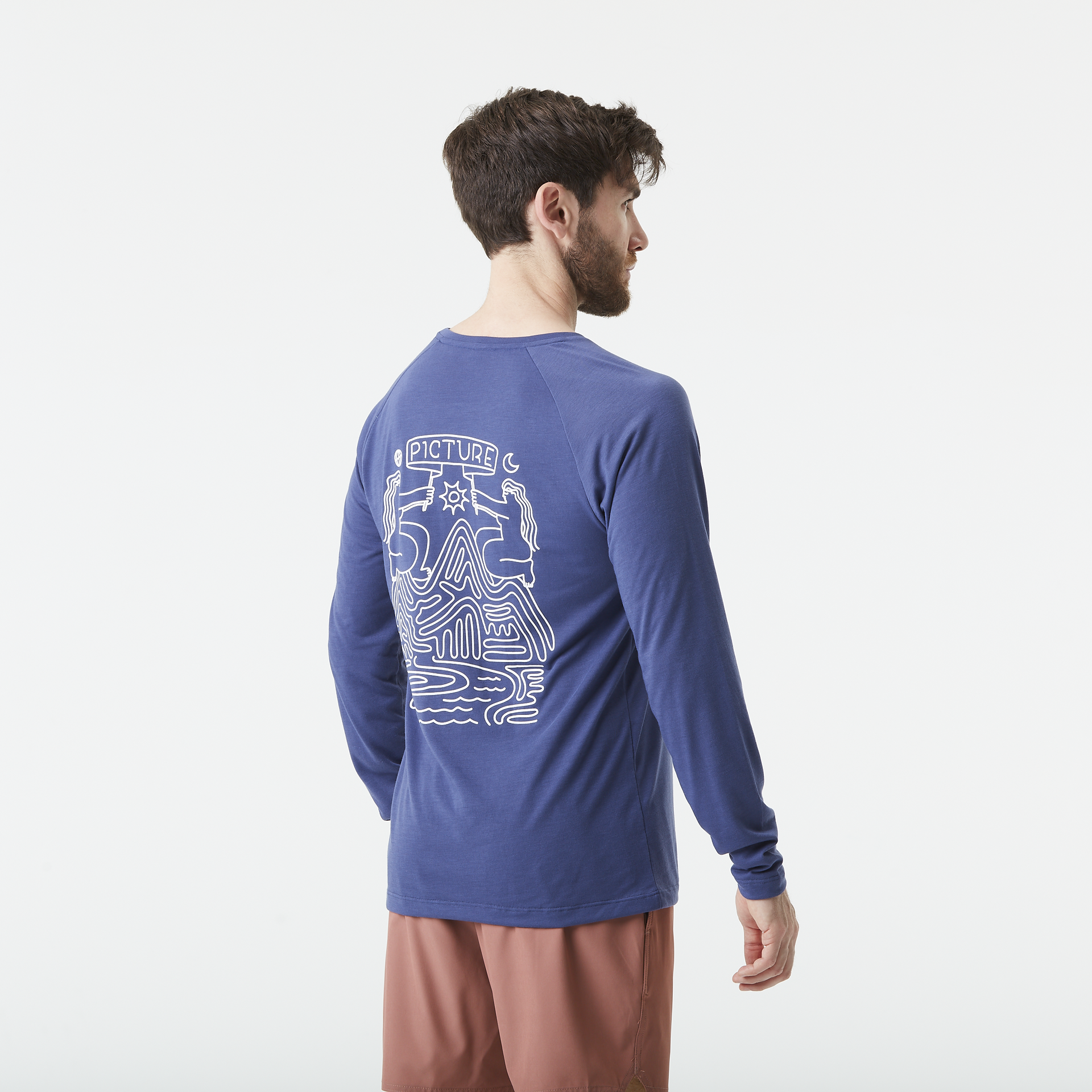 T-shirts MARIBO LS SURF TEE Skipper Blue