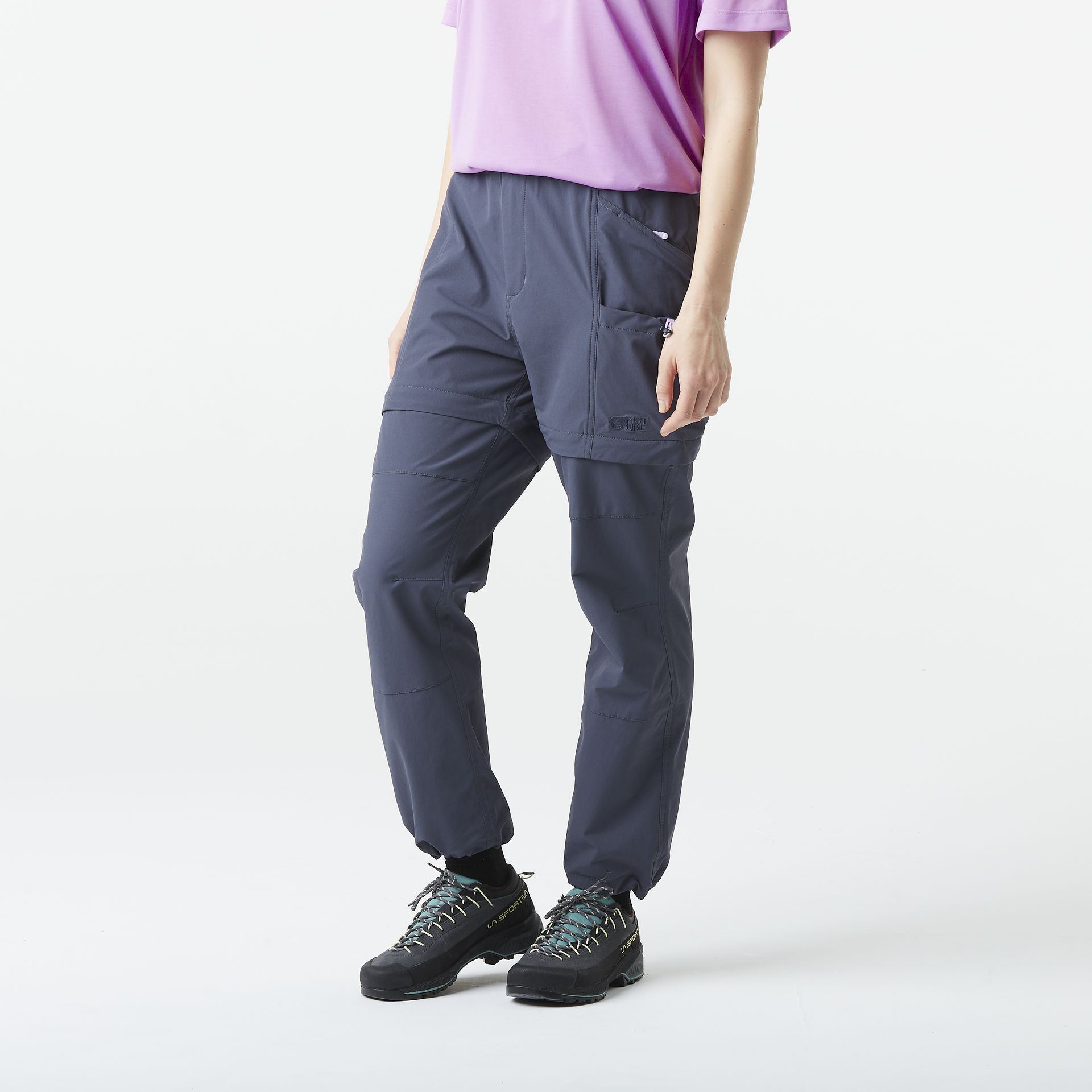 Pants OUTIF W 2IN1 STRETCH PANT Odyssey Gray