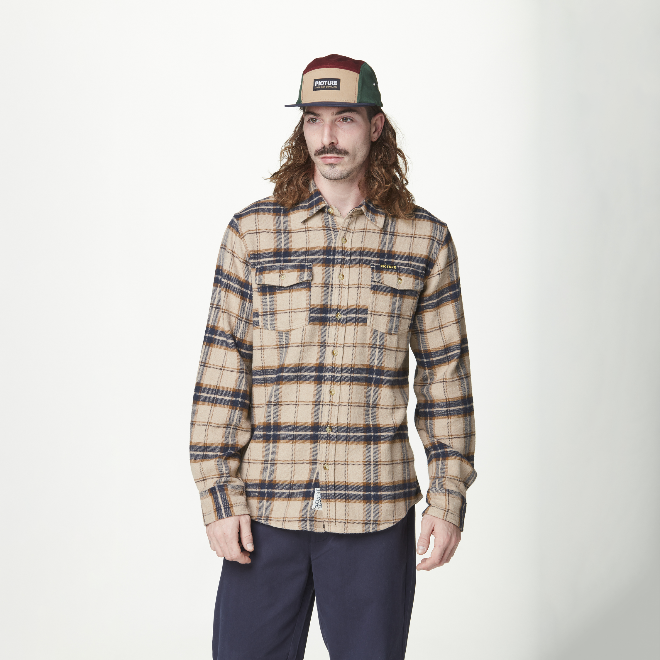 Men NILEY SHIRT Wood Ash Plaid