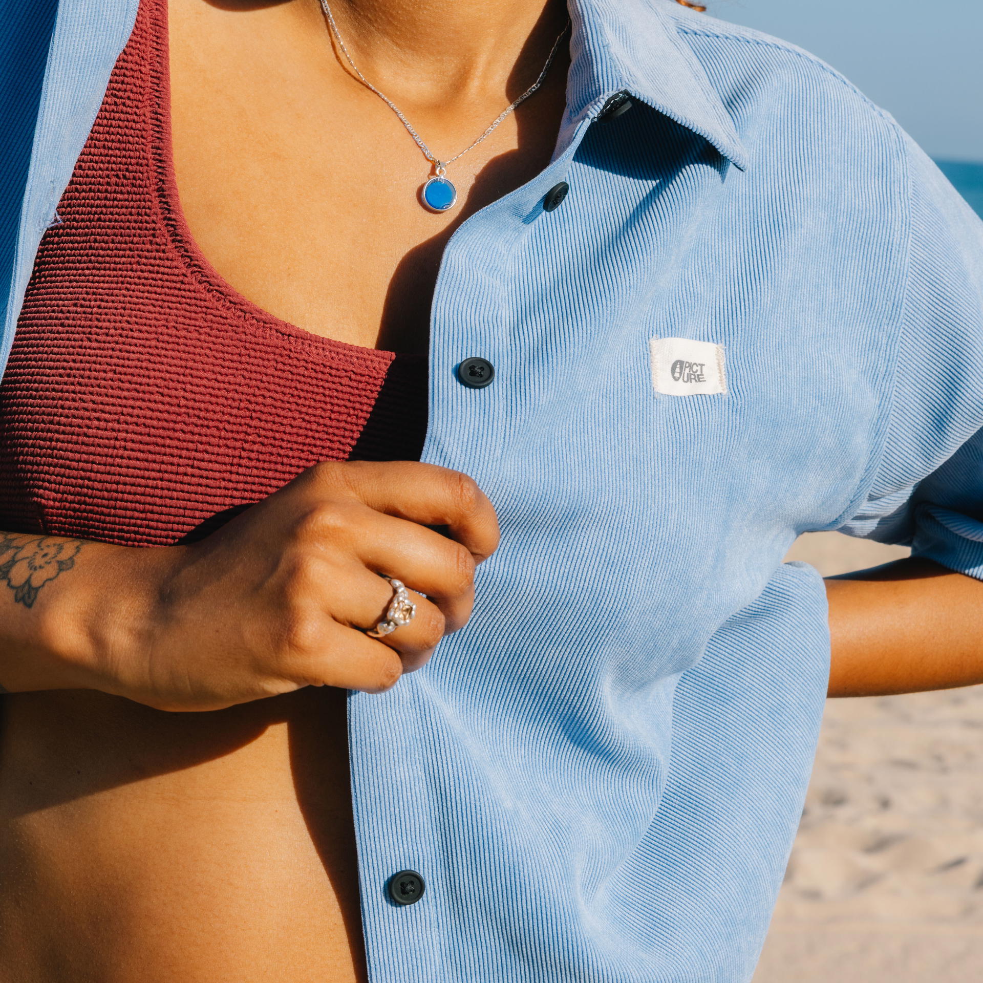 SESIA CORD SHIRT Vista Blue