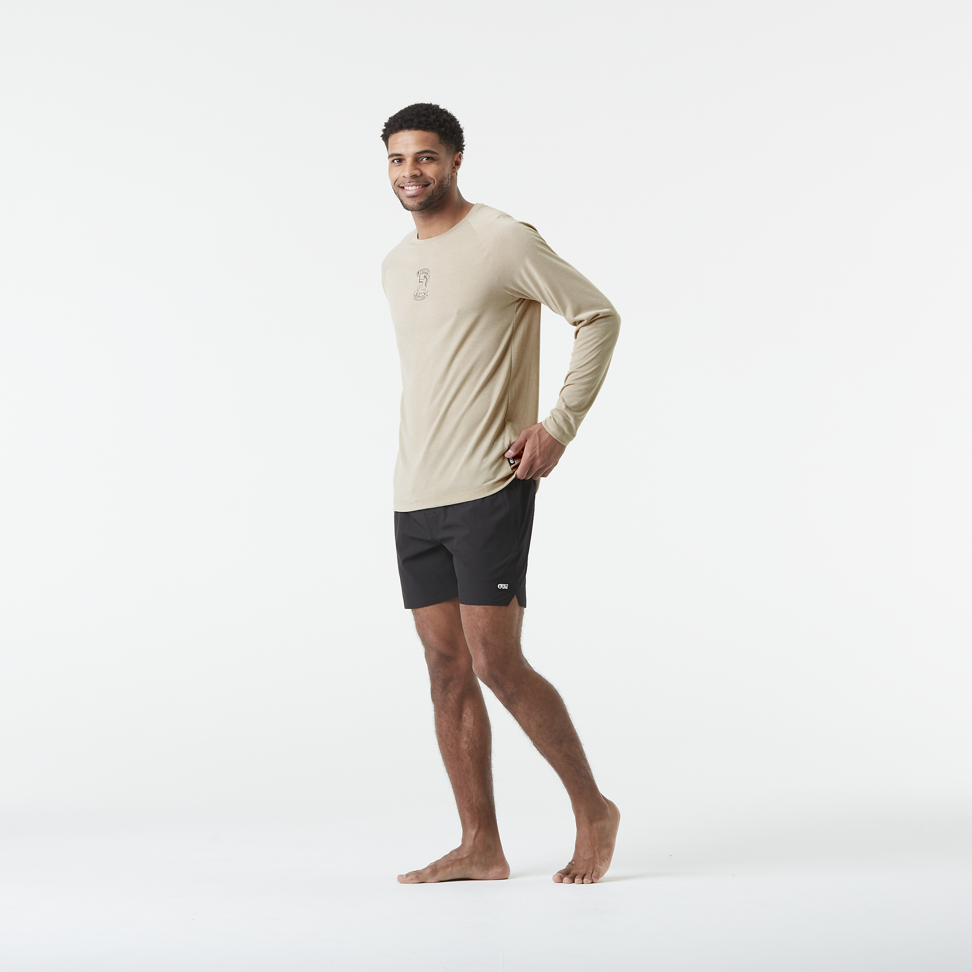 T-shirt MARIBO LS SURF TEE Plaza Taupe