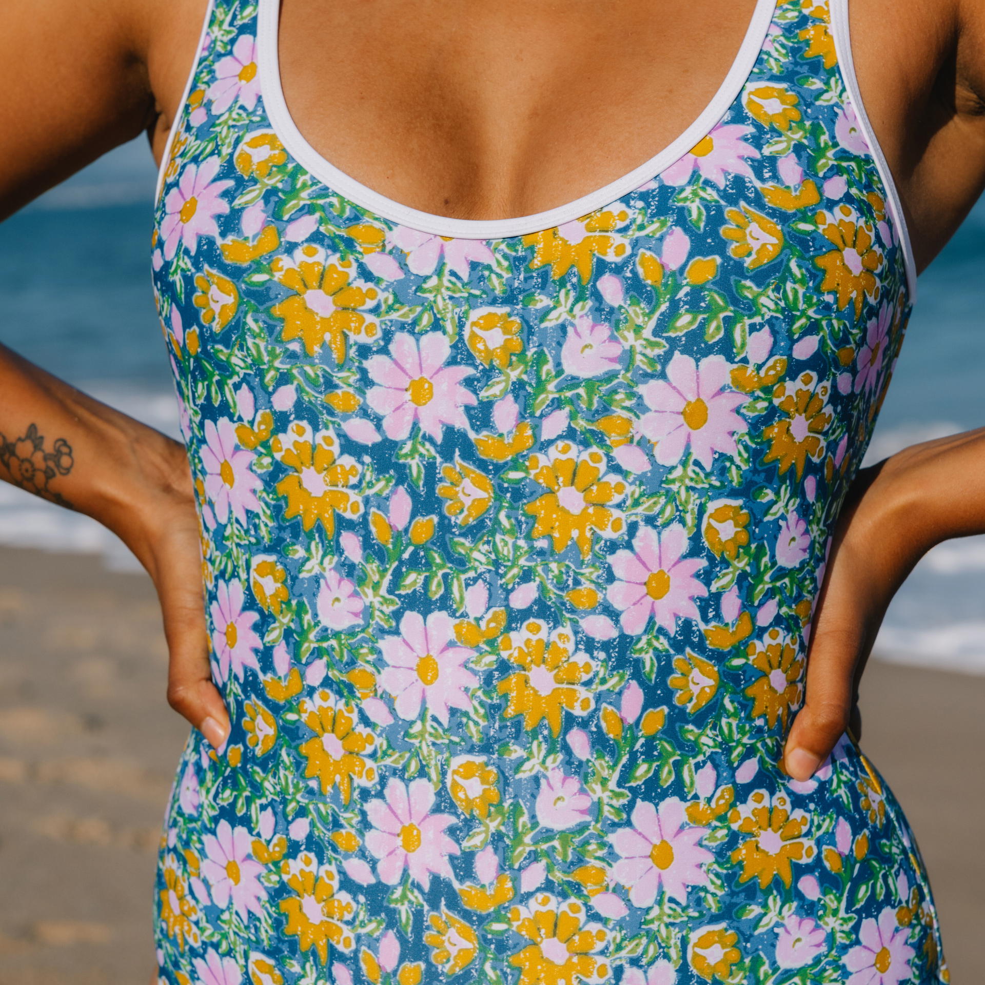 Swimwear NANOE PRINTED SWIMSUIT Myosotis Print