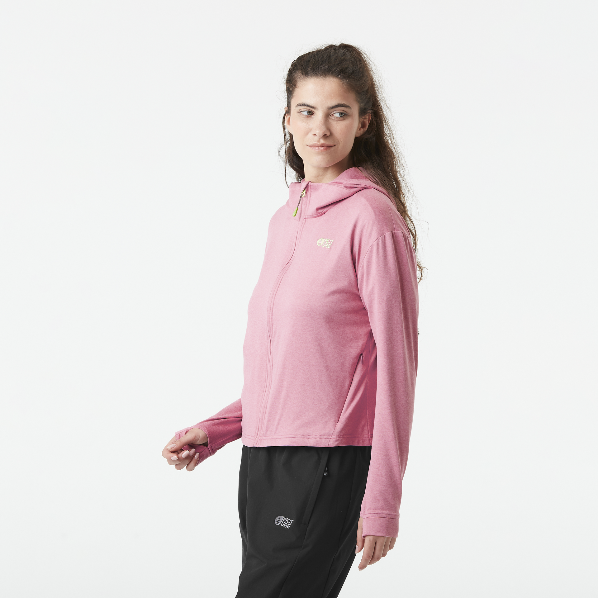 Hiking SHARI W ZIP TECH HOODIE Mauve Orchid