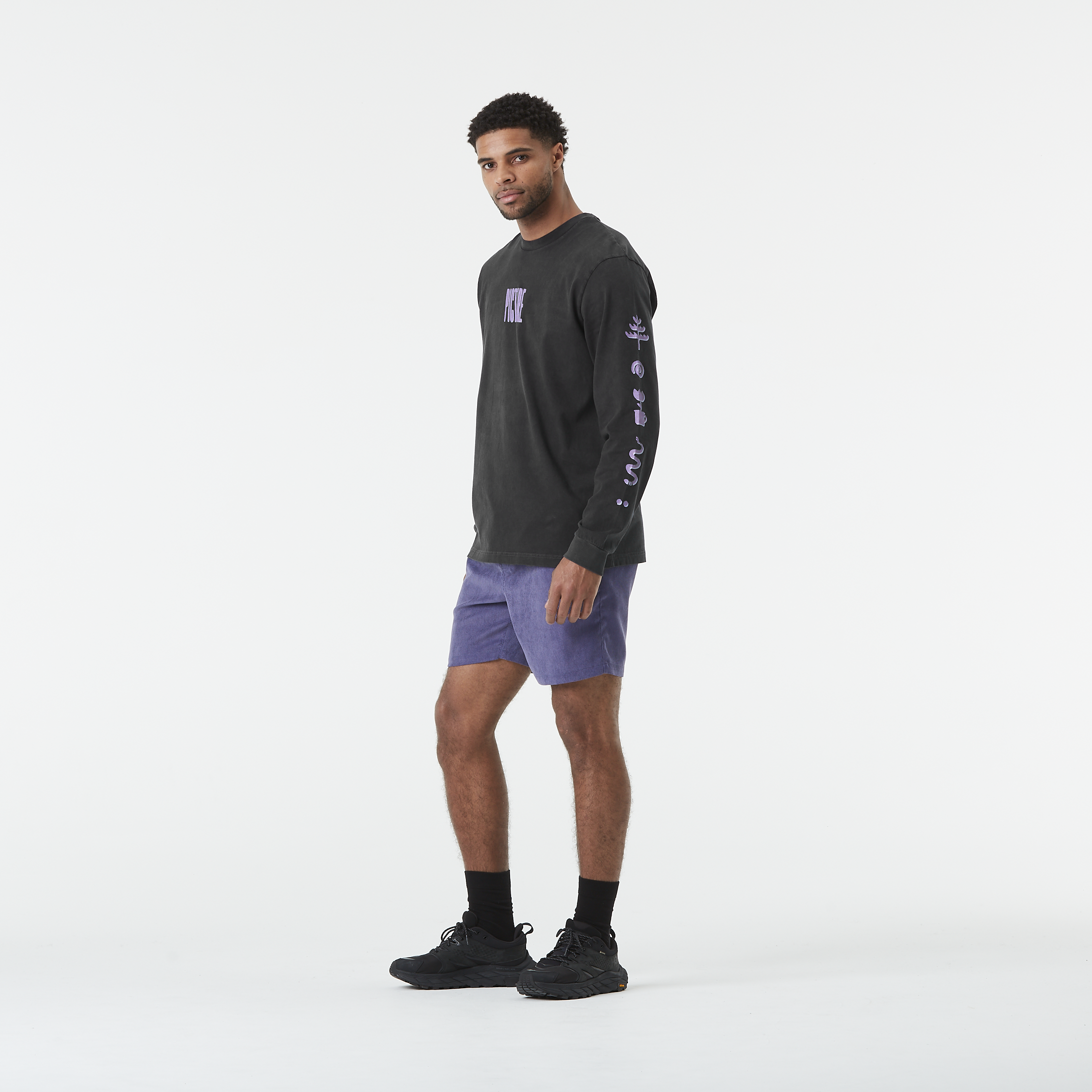PEMBROKE LS TEE Black Washed