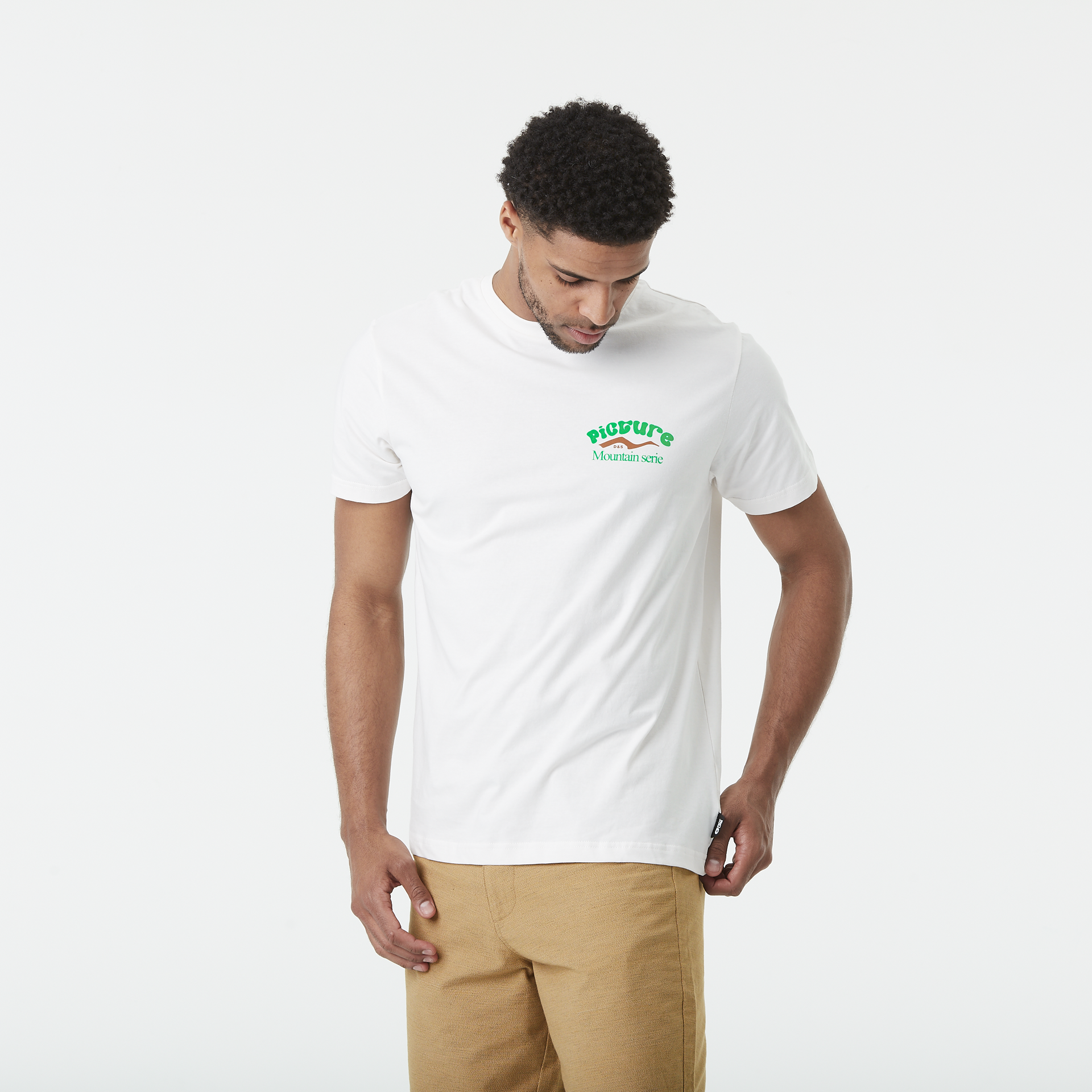 New collection men D&S HALF DOME TEE Natural White