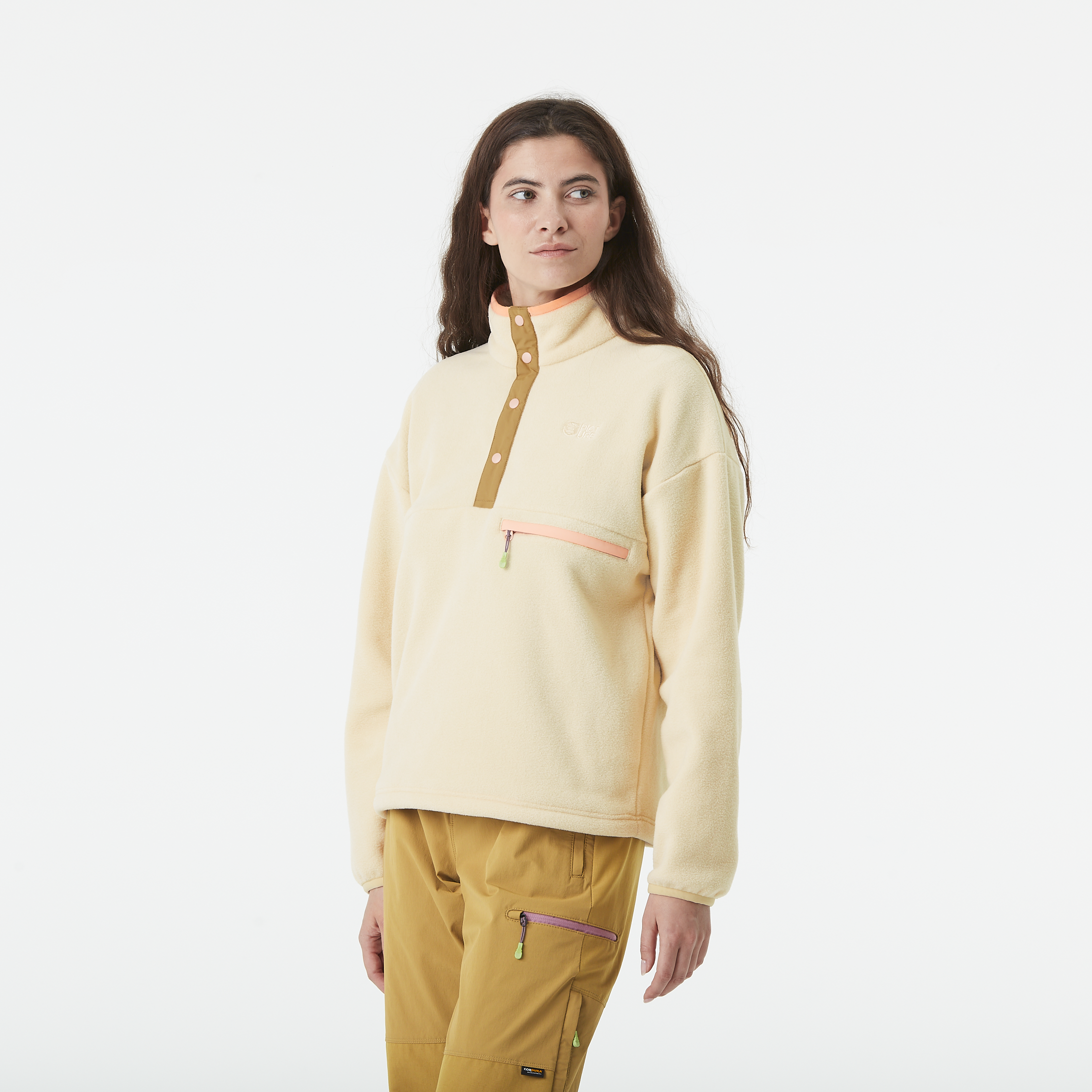 New collection women ARCCA W 1/4 FLEECE Wood Ash