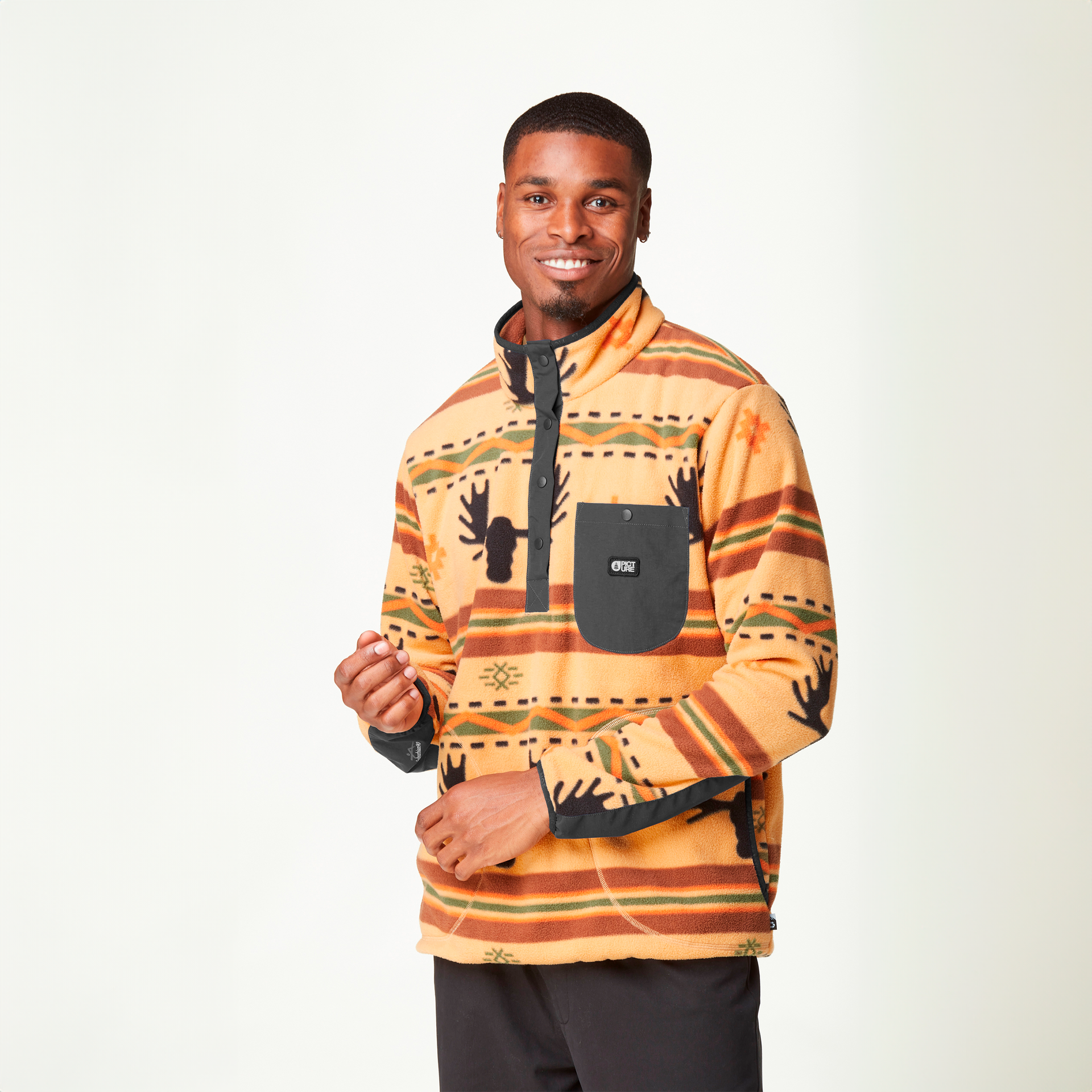 Sweats & Hoodies ORAVIK 1/4 FLEECE Elk Print