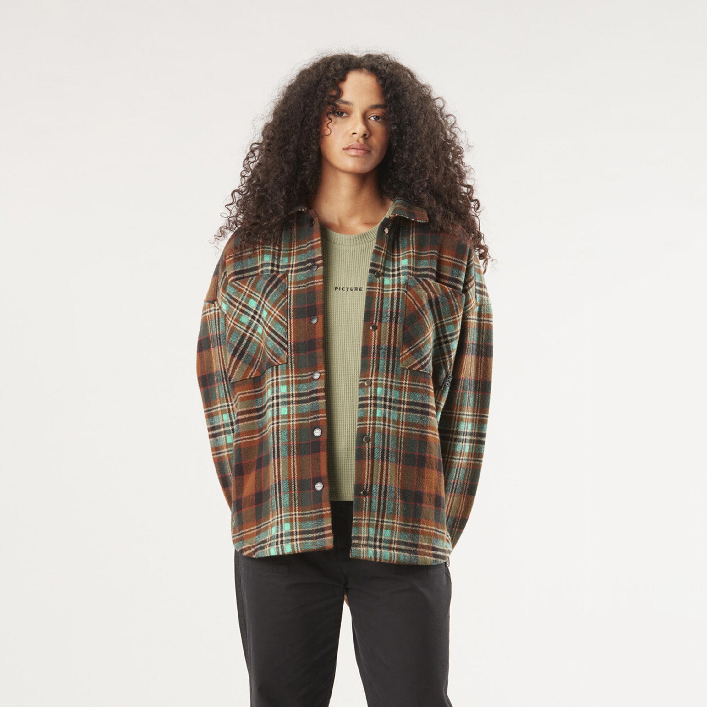 TOLGA SHIRT Camel Plaid