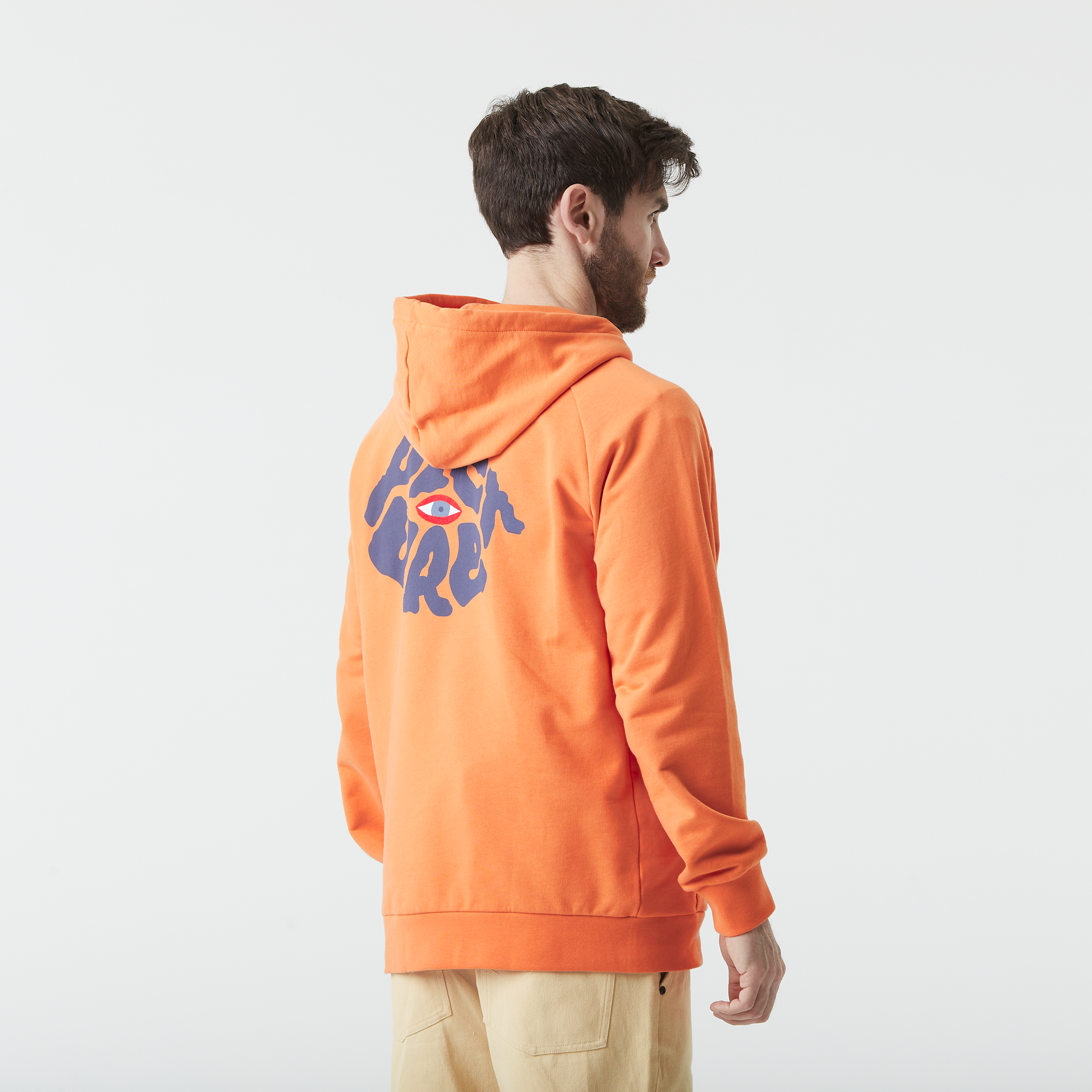 New collection men THRU EYE HOODIE Dusty Orange