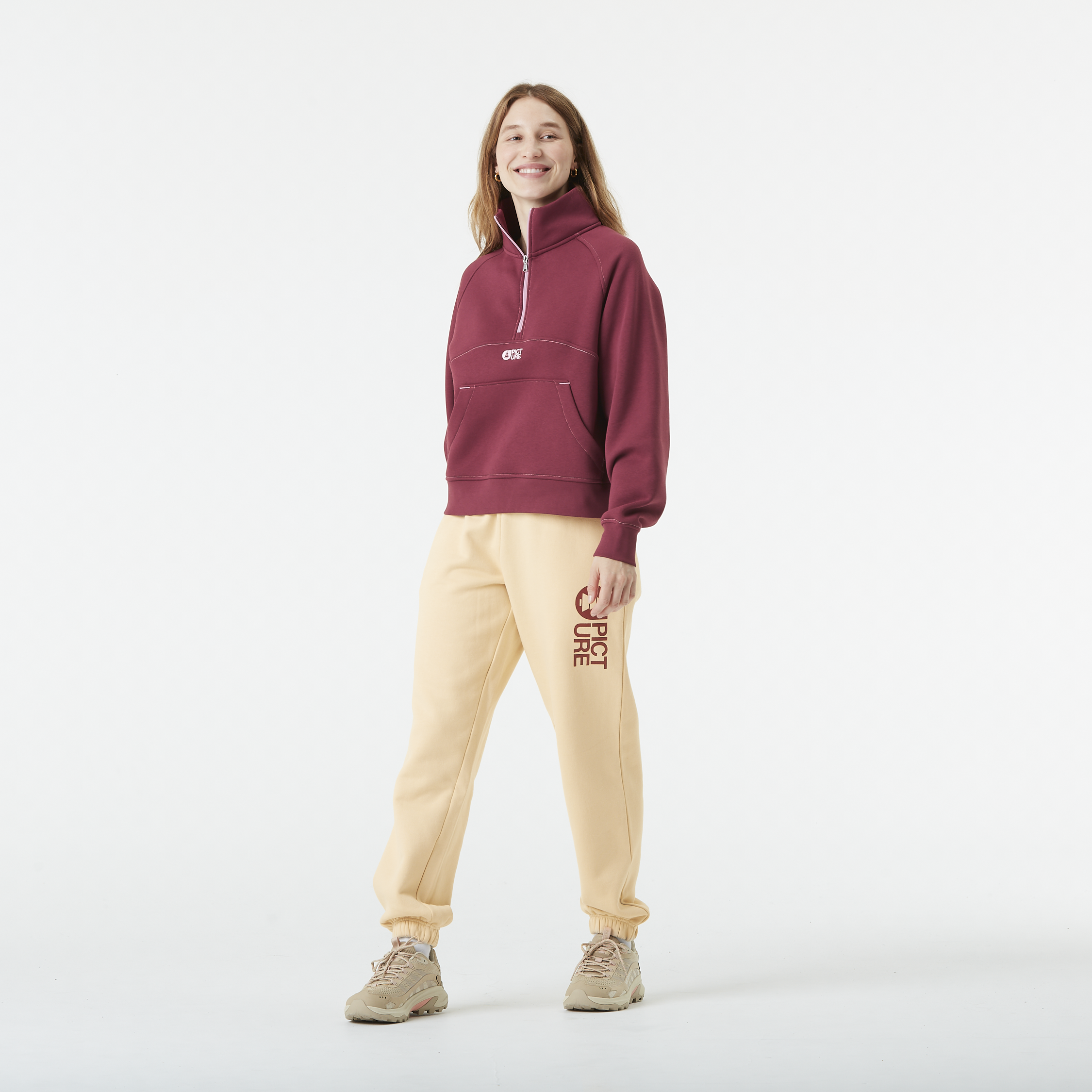 QUENDA 1/2 ZIP SWEATER Cordovan