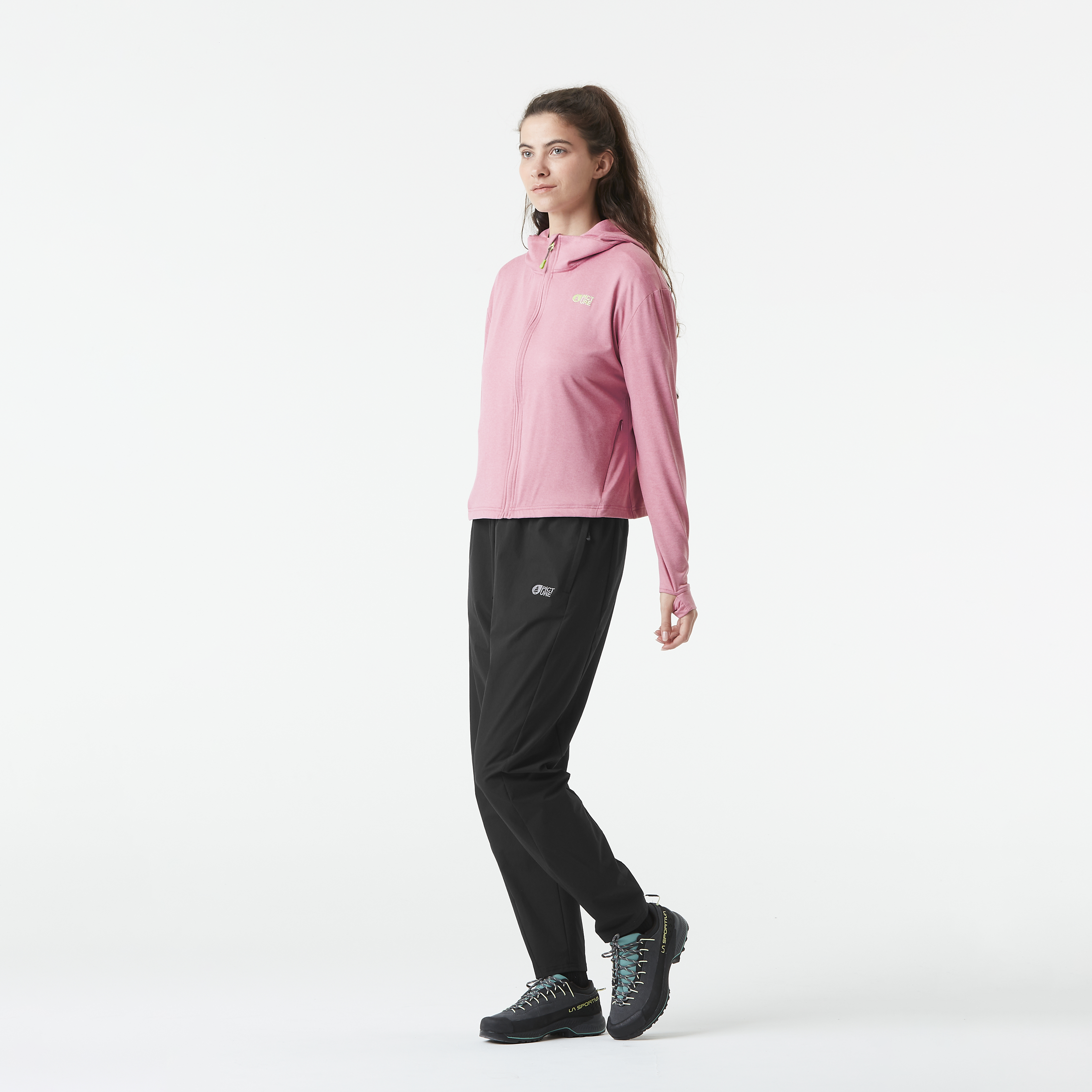 SHARI W ZIP TECH HOODIE Mauve Orchid