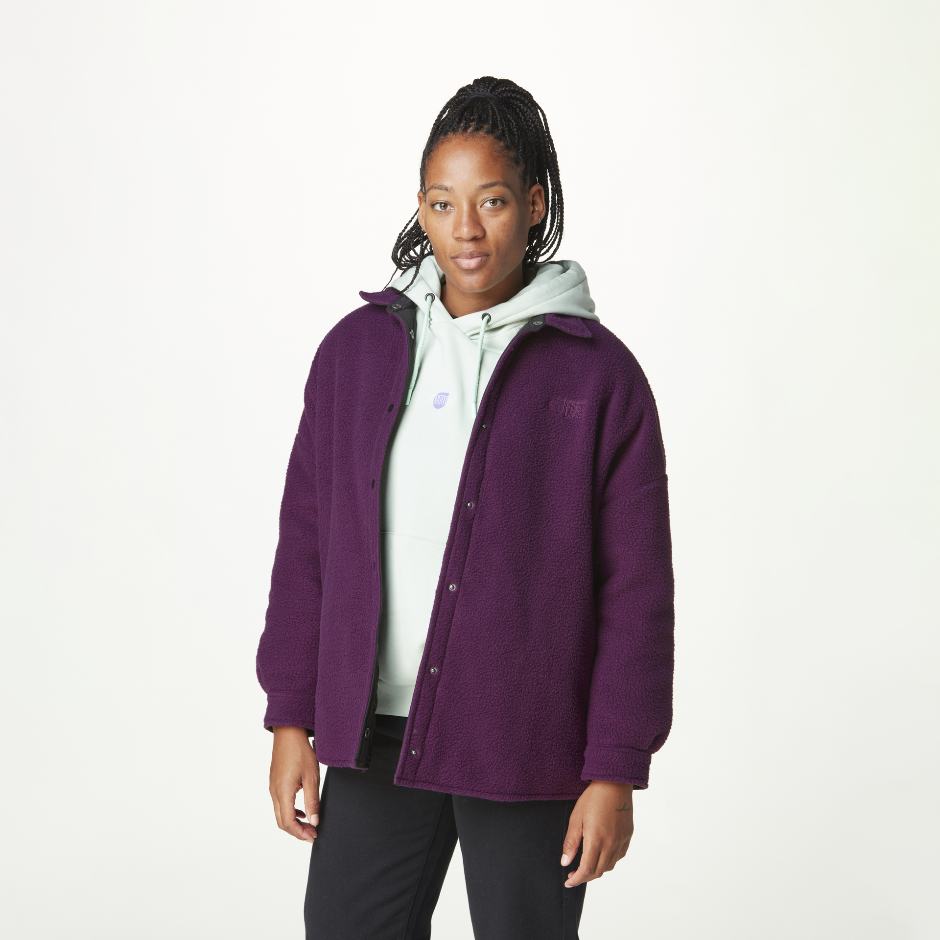 ABERRY FLEECE SHIRT Potent Purple