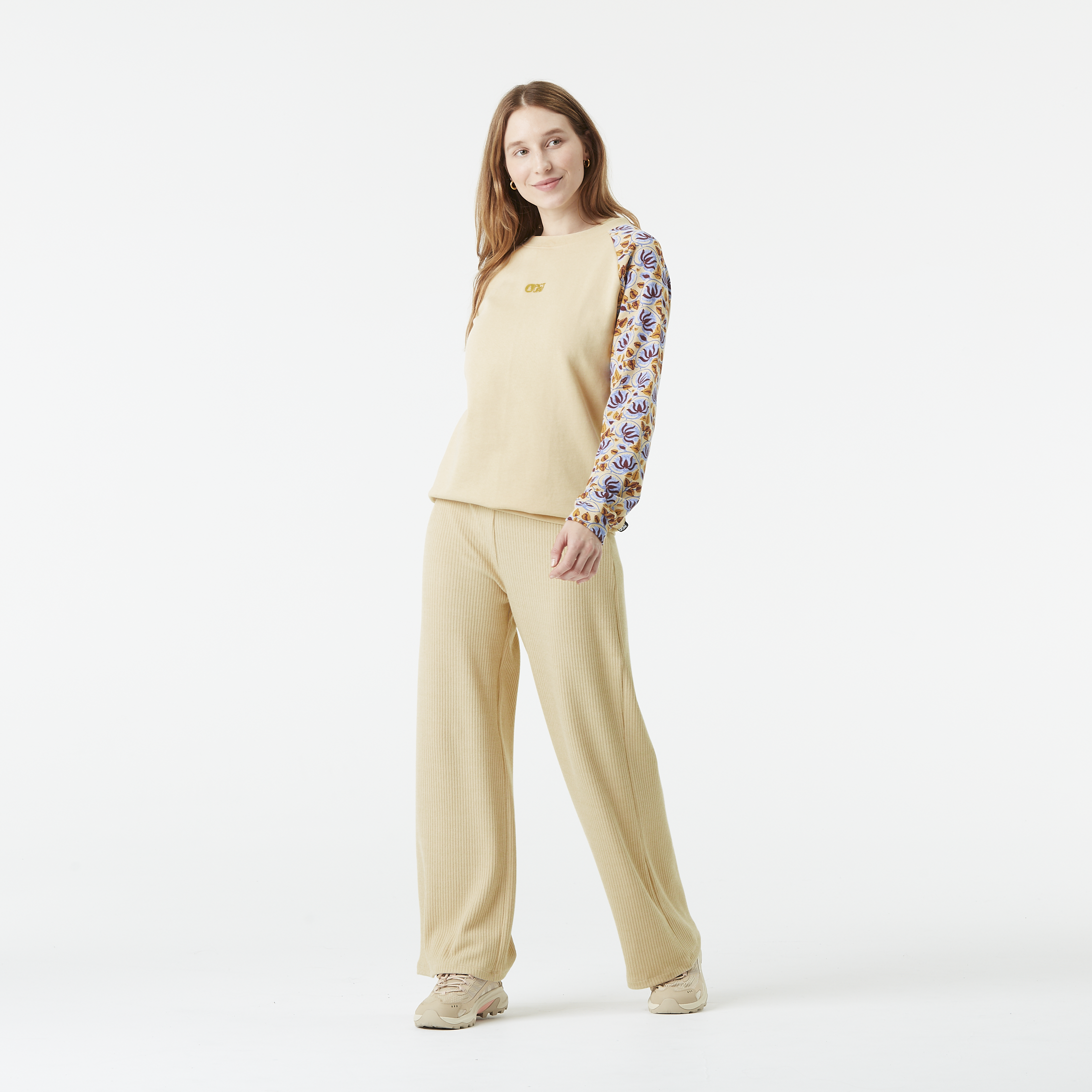 BLAYR PRINTED CREW Wood Ash