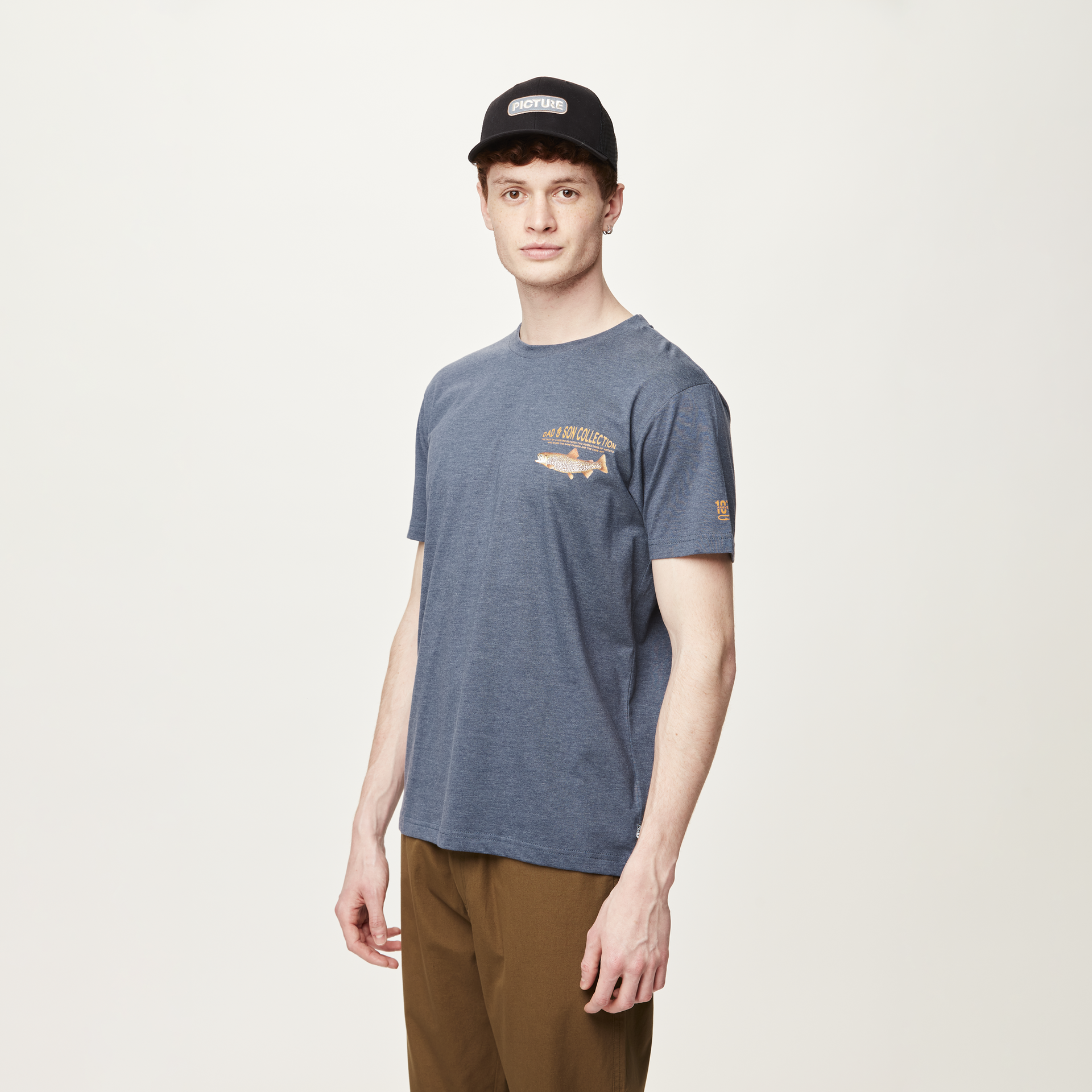 T-shirts D&S PANTHER TEE Dark Blue Melange